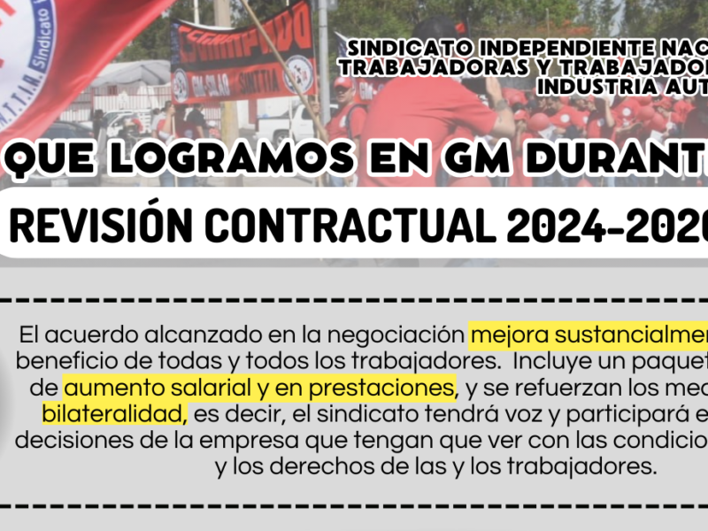 Trabajadores de GM Silao aprueban convenio de revisión integral del CCT 2024-2026